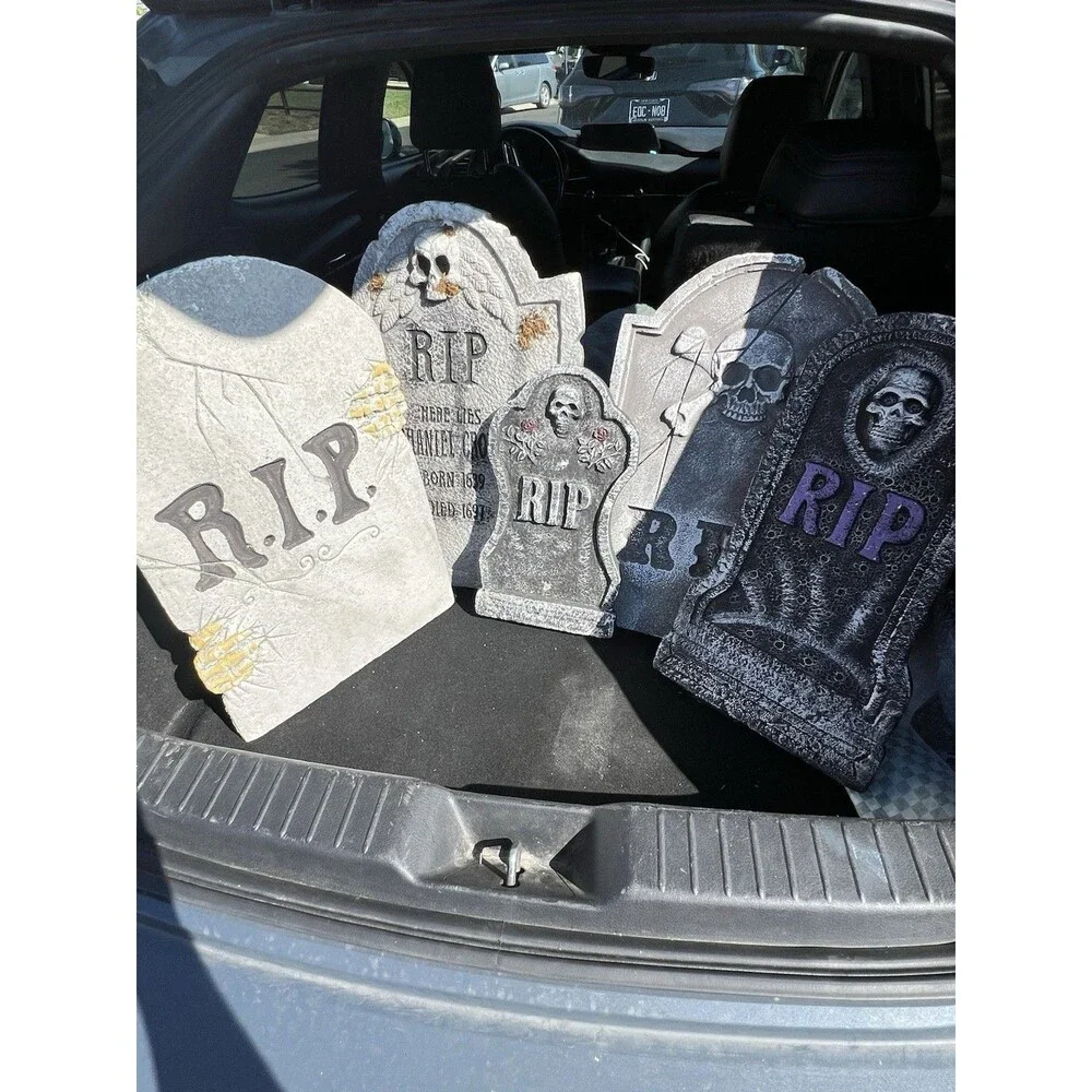 Halloween Foam Tombstone Yard Decor Set of 5
